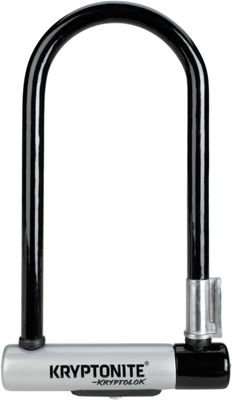 Kryptonite Standard U-lock with FlexFrame bracket - Black - Silver - Sold Secure Silver Rated, Black - Silver